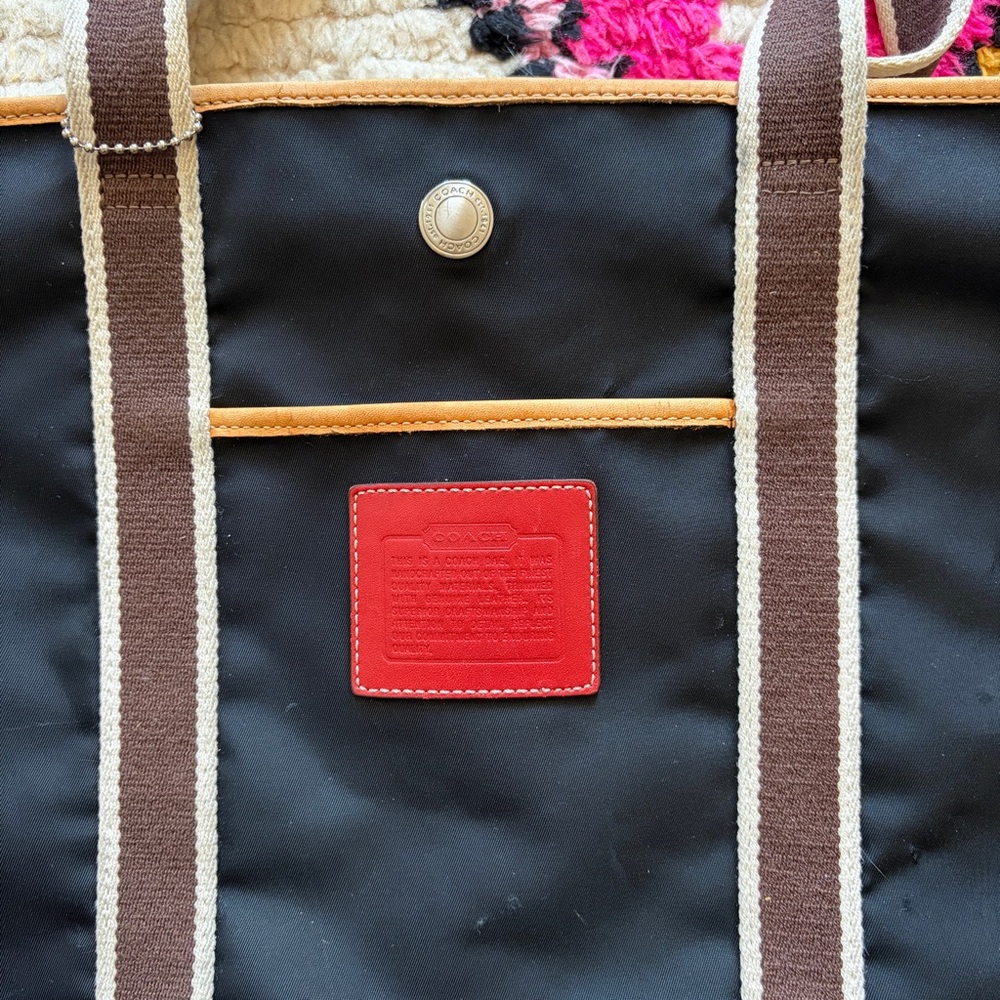 Coach black Tote Bag with Red Accents - Picture 2 of 5